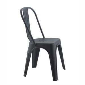 Scaun de exterior design industrial Loft negru
