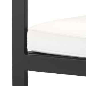 Scaun de interior/ exterior elegant design LUX Cap-Ferrat, negru 115024 HZ - Img 6