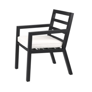 Scaun de interior/ exterior elegant design LUX Delta, negru 115003 HZ - Img 4