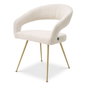 Scaun design elegant LUX Bravo, boucle crem 116146 HZ