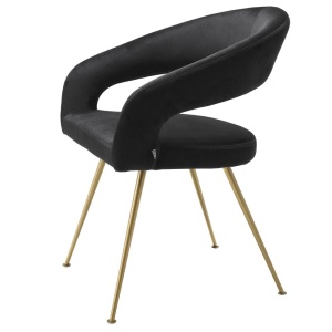 Scaun design elegant LUX Bravo, roche negru 116145 HZ - Img 4