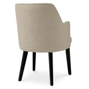 Scaun design elegant LUX Lavinia, Renato ecru/ negru - Img 4