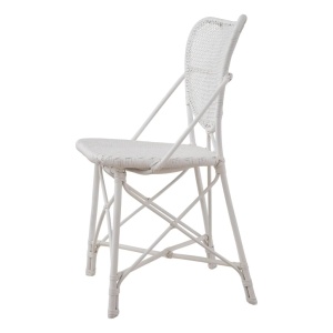 Scaun din ratan design LUX, Colony alb - Img 2