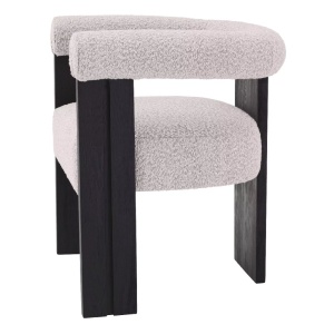 Scaun dining design LUX Percy boucle gri - Img 4