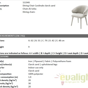 Scaun elegant design LUX Cardinale, clarck sand 111945 HZ - Img 8