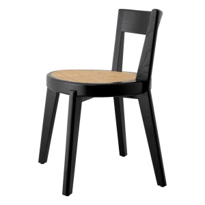 Scaun LUX design clasic Alvear negru, ratan - Img 5