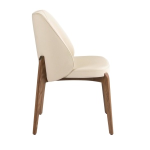 Scaun Lux tapitat cu piele sintetica Cream - Img 9