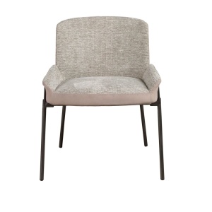 Scaun modern design italian, Tesatura, Catifea, Grey/ Brown - Img 8