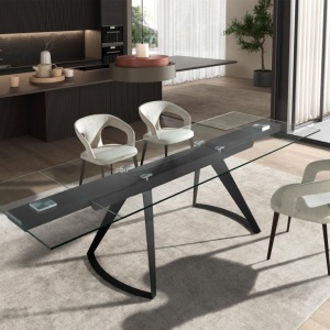 Scaun modern design italian, Tesatura Off-White - Img 6