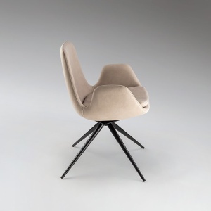 Scaun pivotant dining design elegant Zuna bej - Img 5