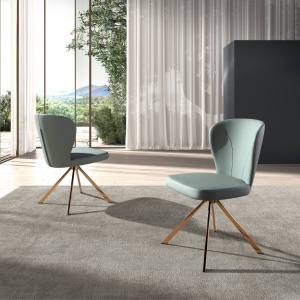 Scaun pivotant piele sintetica verde deschis Chair - Img 11