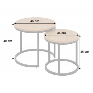 Set de 2 masute design industrial Elegance - Img 7