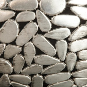 Set de 2 masute design unicat Stone Mosaic, argintiu A-41433 VC - Img 4