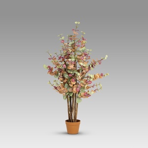Set de 2 plante artificiale, Eucalipt colorat H-125cm - Img 3
