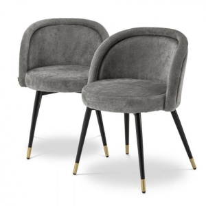 Set de 2 scaune design LUX Chloe, gri 114528 HZ