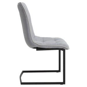Set de 2 scaune elegante Miami, gri deschis vintage A-38500 VC - Img 2