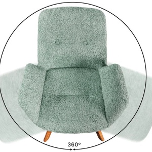 Set de 2 scaune pivotante Baltic stejar/ verde menta - Img 6