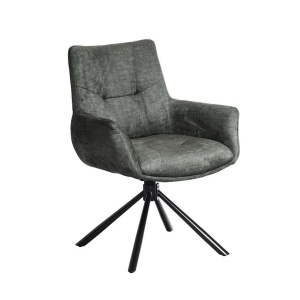 Set de 2 scaune pivotante SIGNATURE catifea verde muschi