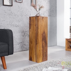 Set de 3 coloane decorative din lemn masiv, Makassar Sheesham - Img 7