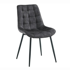 Set de 4 scaune ROADSTAR catifea gri inchis