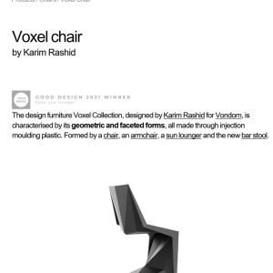 Set de 4 Scaune ultra-moderne de exterior / interior design premium VOXEL CHAIR 51033 Vondom - Img 7