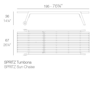 Set de 4 sezlonguri moderne de exterior design premium SPRITZ - Img 4