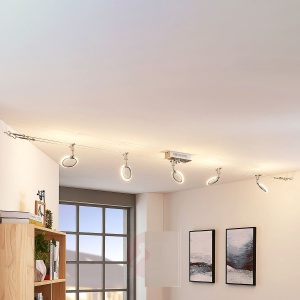 Sistem de cabluri cu 5 spoturi LED directionabile Tony 1250742 NV 184047 universul-luminii.ro