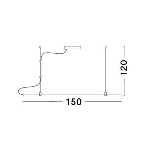 Sistem tubular magnetic-decorativ GRAMMI 01, L-150cm NVL-9180563 79977 universul-luminii.ro