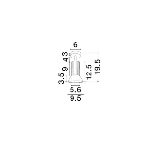 Spot aplicat directionabil design decorativ LUVIA, NVL-9011441 - Img 9