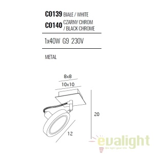 Spot aplicat directionabil design modern Reflex alb C0139 MX 66597 universul-luminii.ro