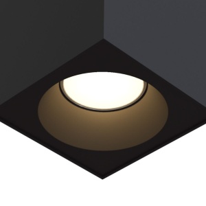 Spot aplicat, plafoniera pentru baie design modern IP65 Zoom negru 9x9cm 44007 universul-luminii.ro
