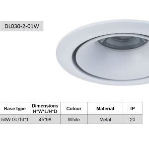 Spot incastrabil de tavan/plafon Yin MYDL030-2-01W 71487 universul-luminii.ro