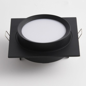 Spot incastrabil design tehnic Loop negru 11x11cm - Img 2