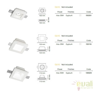 Spot incastrabil SAMBA FI1 SQUARE BIG GLASS 150116 48987 universul-luminii.ro