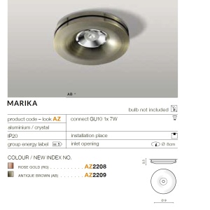 Spot incastrat tavan/plafon MARIKA ROSE GOLD 70447 universul-luminii.ro