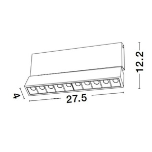Spot LED aplicat ajustabil PAD 15W alb - Img 5