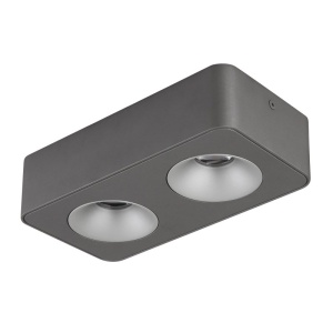 Spot LED aplicat aluminiu gri HANGARAU 2 - Img 2