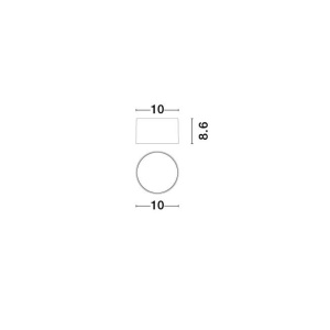 Spot LED aplicat diametru 10cm ZIAZA nickel negru, NVL-9695167 246307 universul-luminii.ro