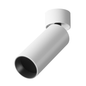 Spot LED aplicat directionabil, dimabil, design tehnic Focus alb, 4000K - Img 6