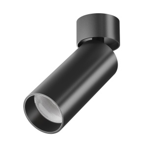 Spot LED aplicat directionabil, dimabil, design tehnic Focus negru, 4000K - Img 2