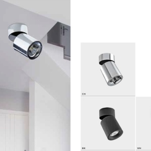 Spot LED aplicat, directionabil pentru tavan/plafon SIENA 10W 3000K crom 184137 universul-luminii.ro
