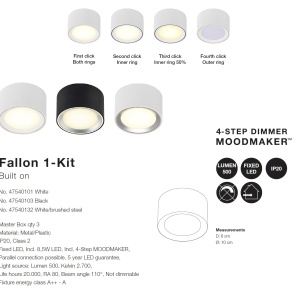 Spot LED aplicat Fallon alb 4-Step MOODMAKER 47540101 NL - Img 6