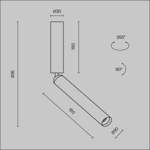 Spot LED aplicat stil minimalist Focus T negru/alama - Img 8