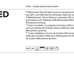 Spot LED dimabil, accesoriu pentru sinele monofazate Unity, Focus LED negru - Img 7