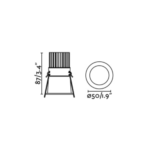 Spot LED dimabil / incastrabil tavan / plafon FOX alb 7W 85027 universul-luminii.ro