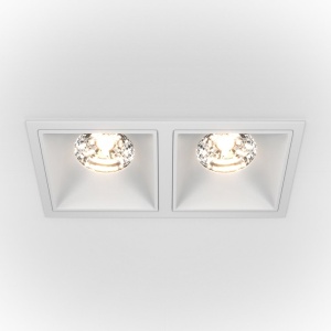 Spot LED incastrabil cu 2 surse de iluminat Alpha alb, 30W, 4000K