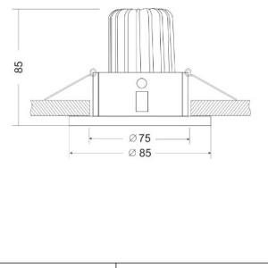 Spot LED incastrabil design modern IP65 Zoom negru 8,5cm 4000K 216927 universul-luminii.ro