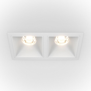 Spot LED incastrabil dimabil cu 2 surse de iluminat Alpha alb, 3000K