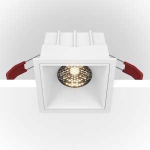 Spot LED incastrabil dimabil design tehnic Alpha alb 8,5x8,5cm, 3000K 44167 universul-luminii.ro