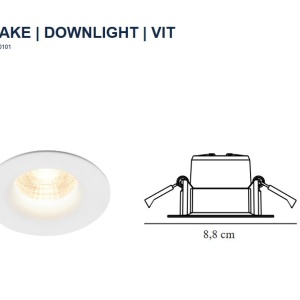 Spot LED incastrabil dimabil Stake alb 215897 universul-luminii.ro